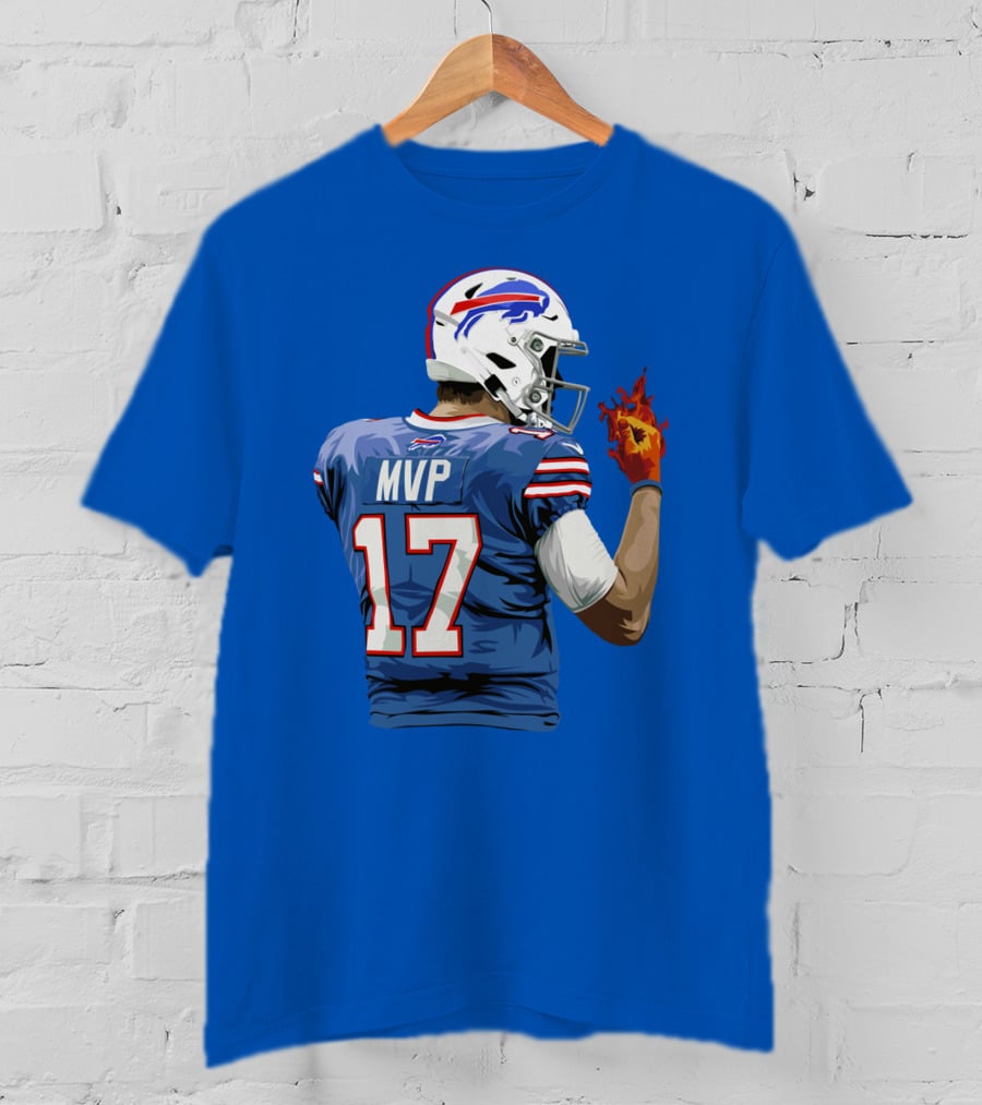 MVP 17 Josh Allen Hot Hand Buffalo Bills T-Shirt