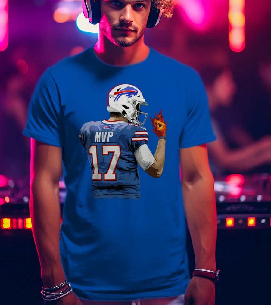 MVP 17 Josh Allen Hot Hand Buffalo Bills T-Shirt