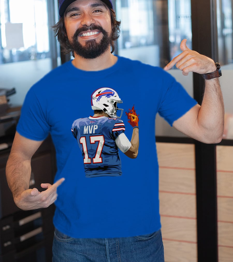 MVP 17 Josh Allen Hot Hand Buffalo Bills T-Shirt