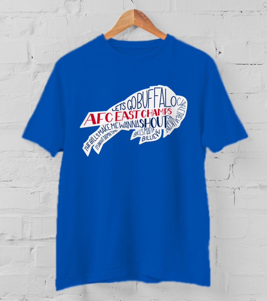 AFC East Champs Let's Go Buffalo Bills Mafia Shout T-Shirt