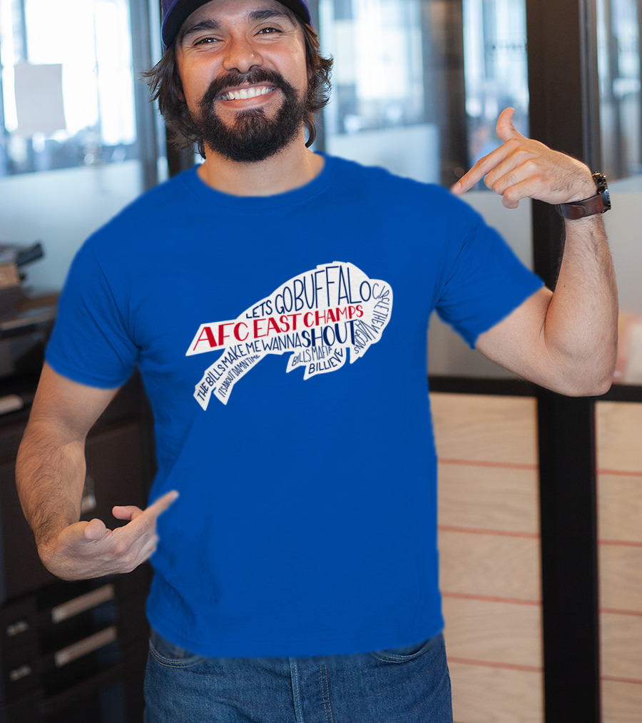 AFC East Champs Let's Go Buffalo Bills Mafia Shout T-Shirt