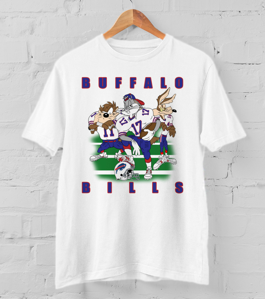 Buffalo Bills Looney Tune Characters Football Team Collaboration T-Shirt