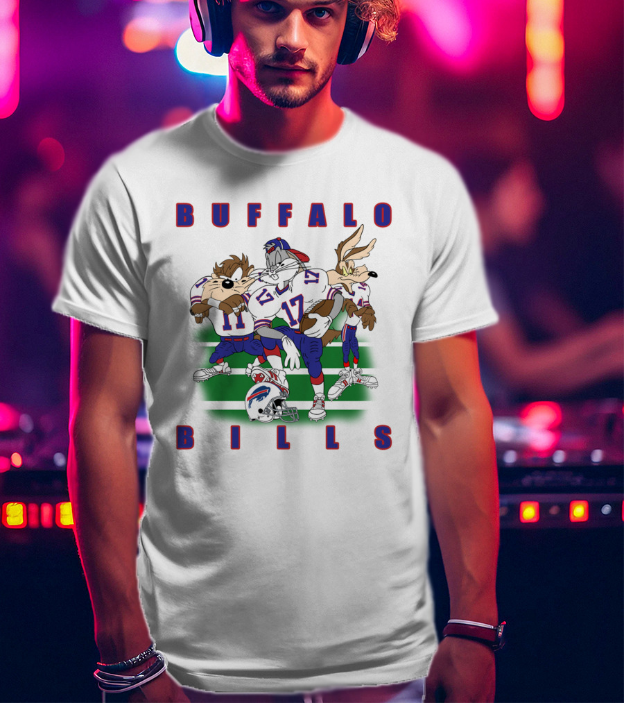 Buffalo Bills Looney Tune Characters Football Team Collaboration T-Shirt