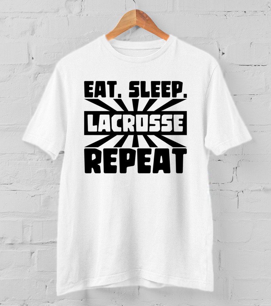 Eat Sleep Lacrosse Repeat Burst T-Shirt
