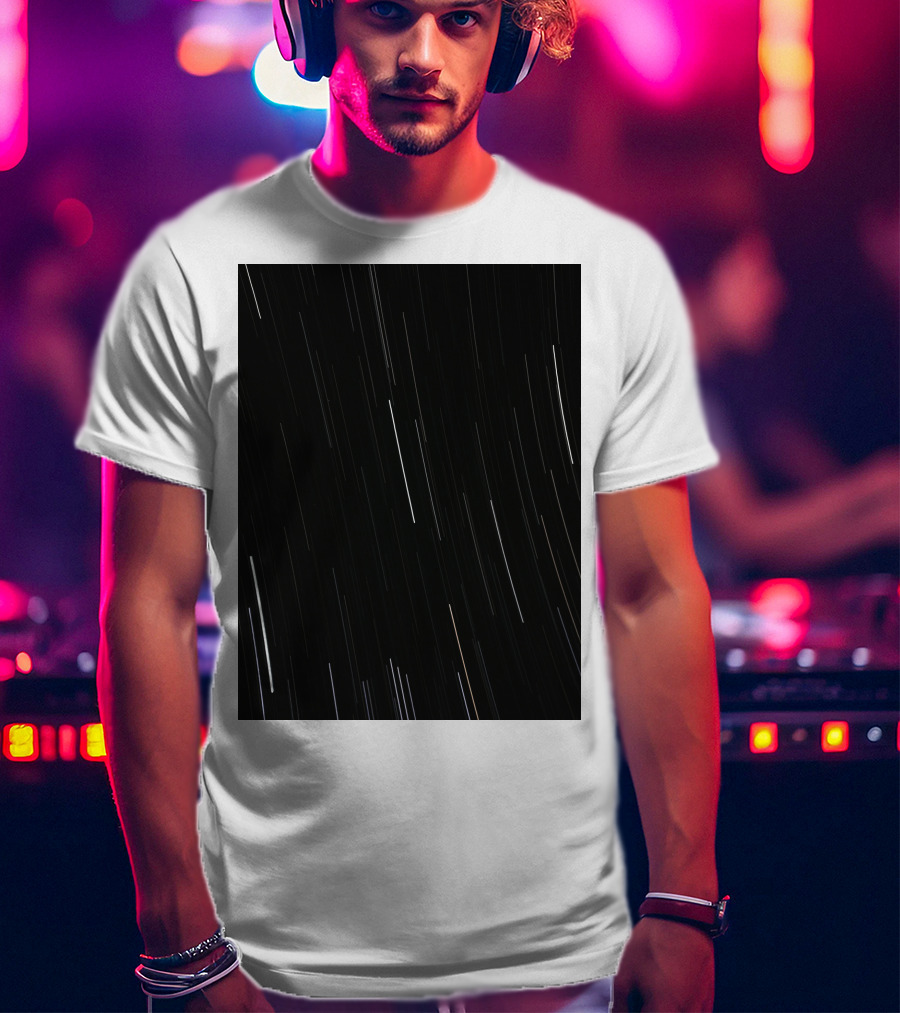 Back To Basics Scratch Night Sky Stripes T-Shirt