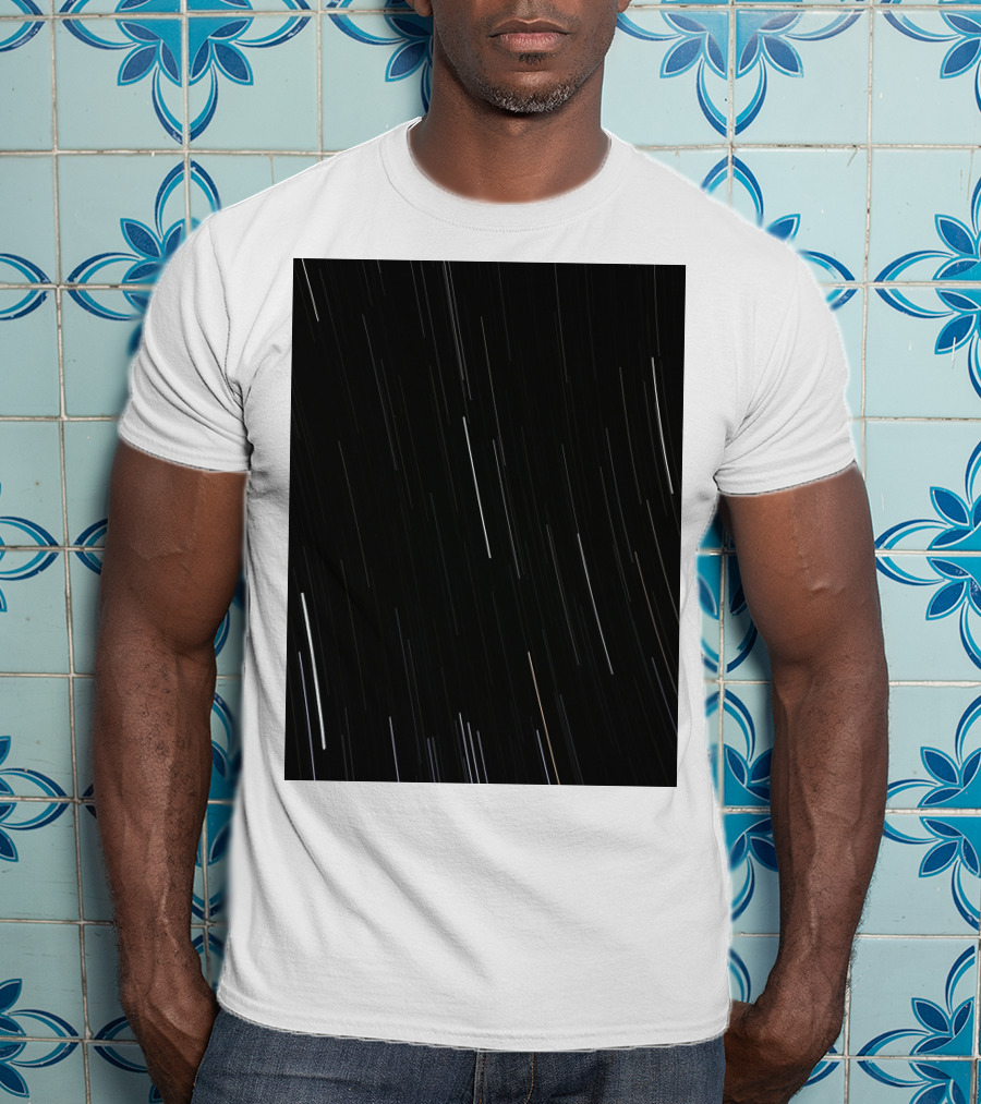 Back To Basics Scratch Night Sky Stripes T-Shirt
