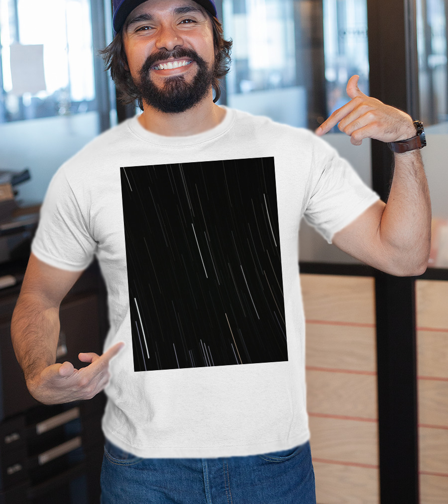 Back To Basics Scratch Night Sky Stripes T-Shirt