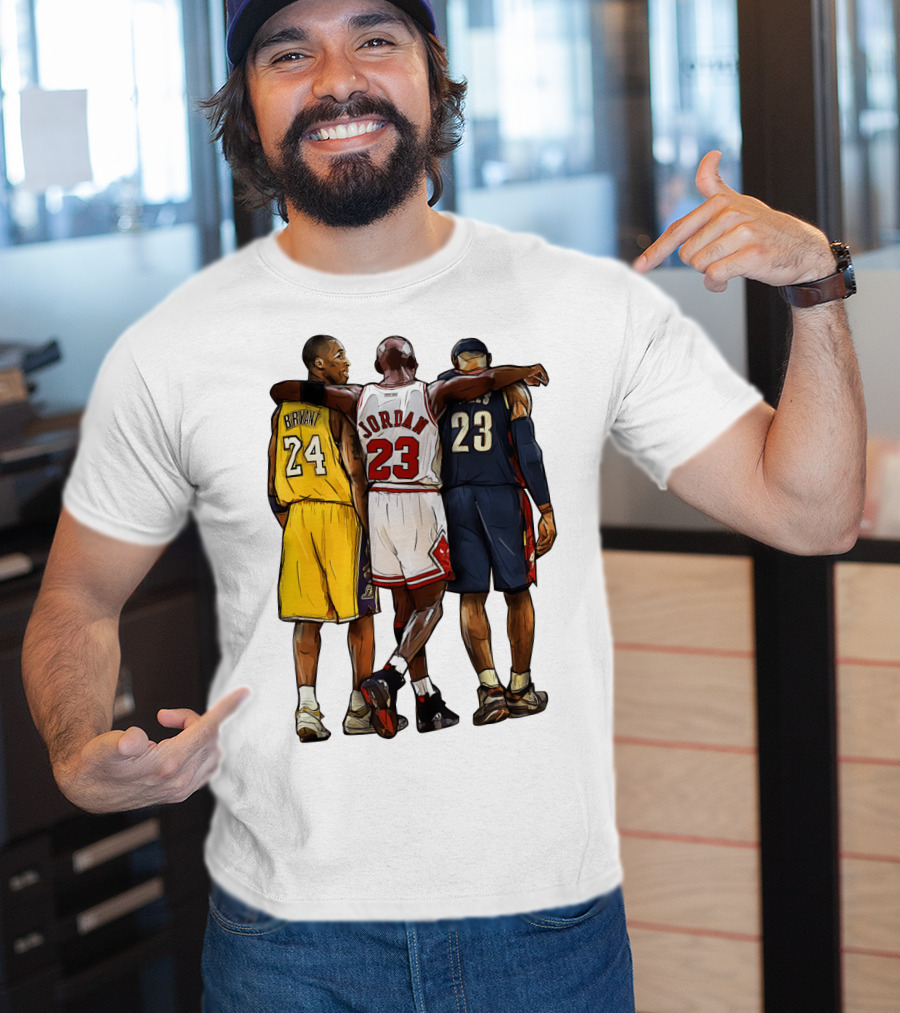 Kobe Bryant Michael Jordan 23 Lebron James 24 23 23 Lakers Bulls Cavaliers T-Shirt