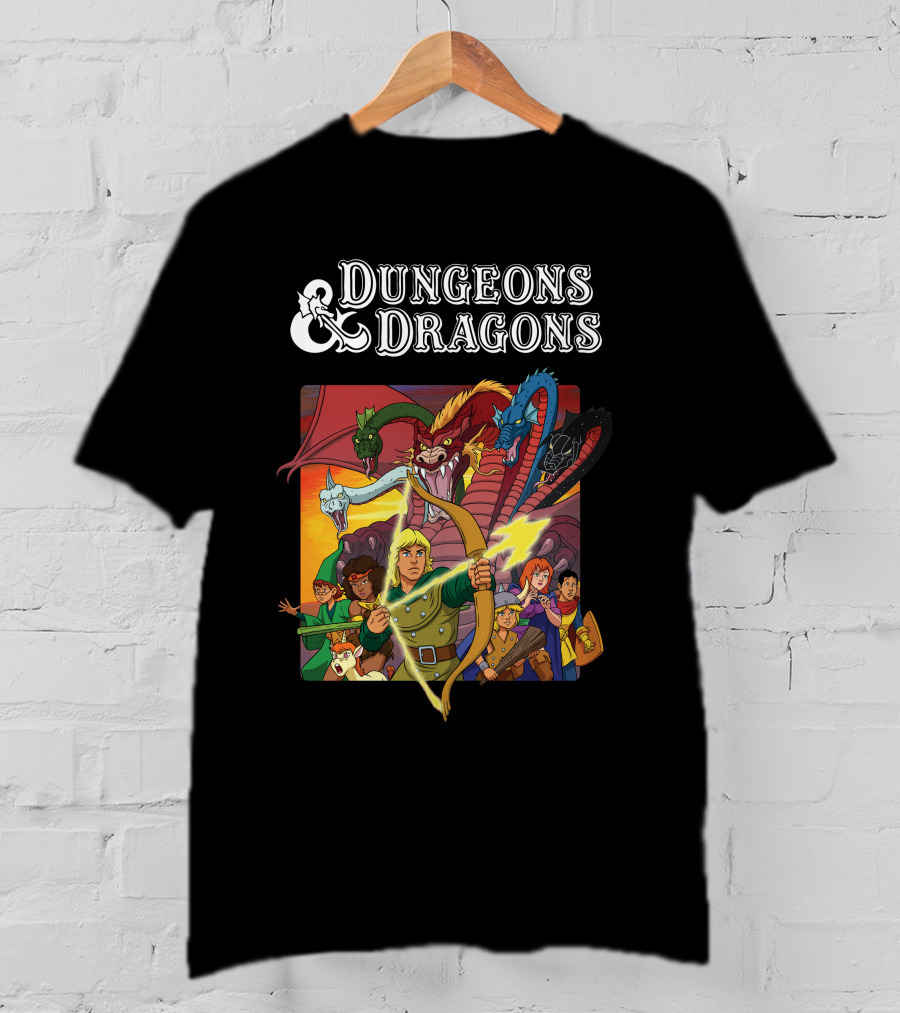 Dungeons And Dragons Animated Adventure Party Battle T-Shirt