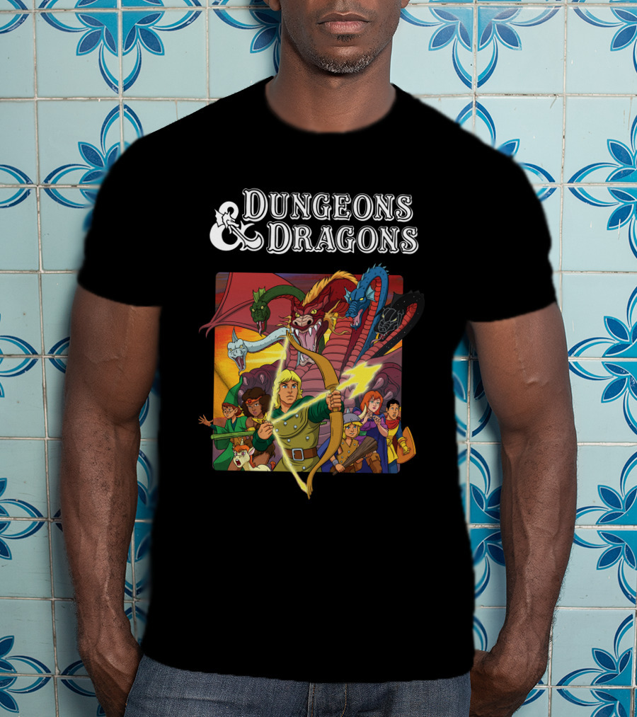 Dungeons And Dragons Animated Adventure Party Battle T-Shirt
