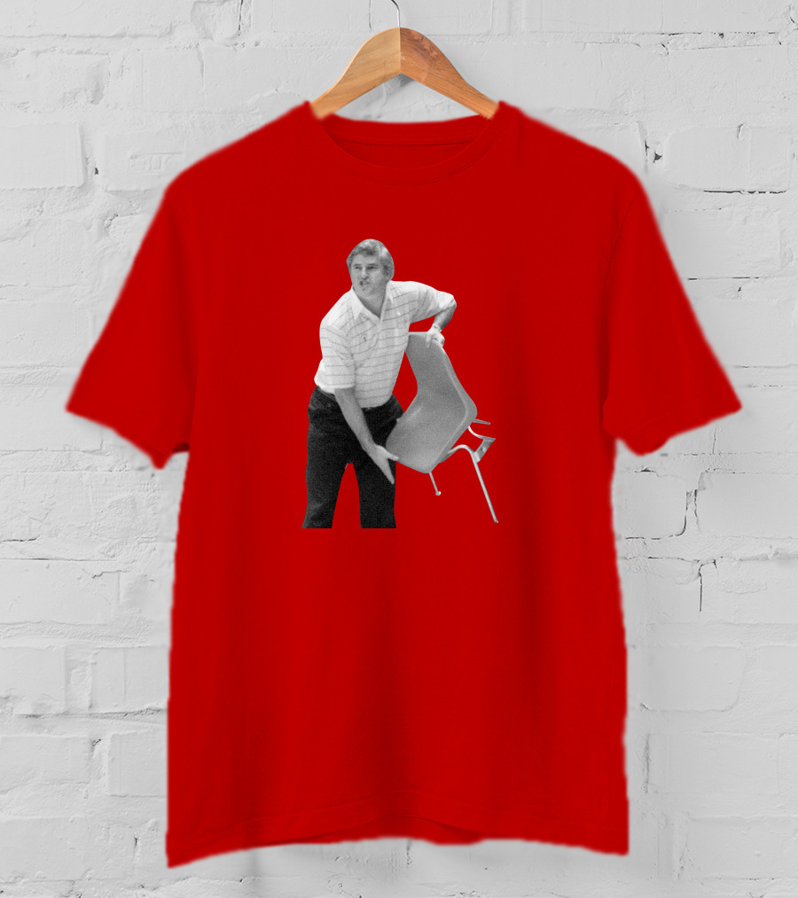 Bobby Knight Chair Throw AJ Moye Basketball Moment T-Shirt