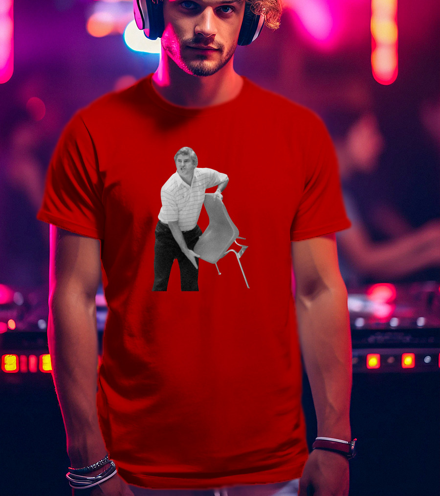 Bobby Knight Chair Throw AJ Moye Basketball Moment T-Shirt