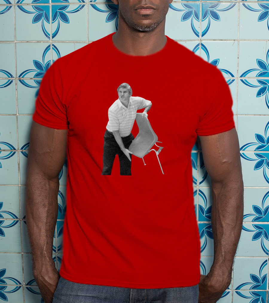 Bobby Knight Chair Throw AJ Moye Basketball Moment T-Shirt
