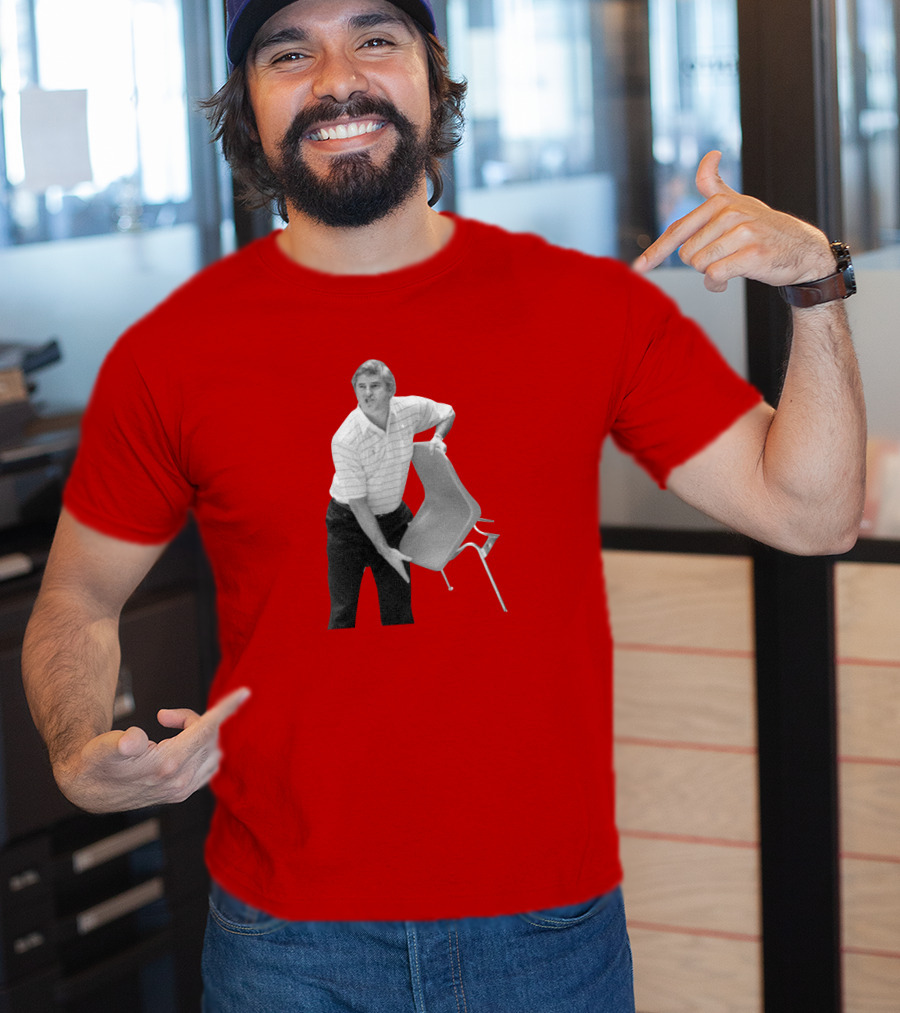 Bobby Knight Chair Throw AJ Moye Basketball Moment T-Shirt
