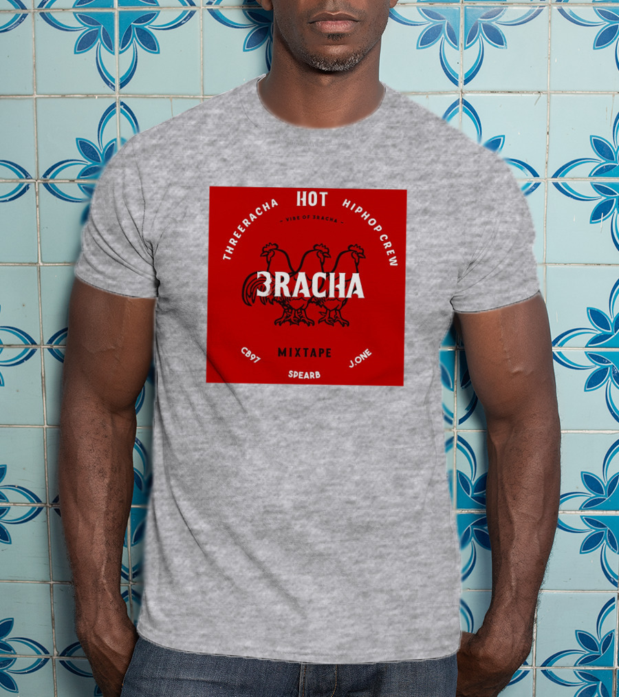 Three Racha Hot Hip Hop Crew Mixtape 3racha Vibe Of 3racha CB97 Spearb J.One T-Shirt