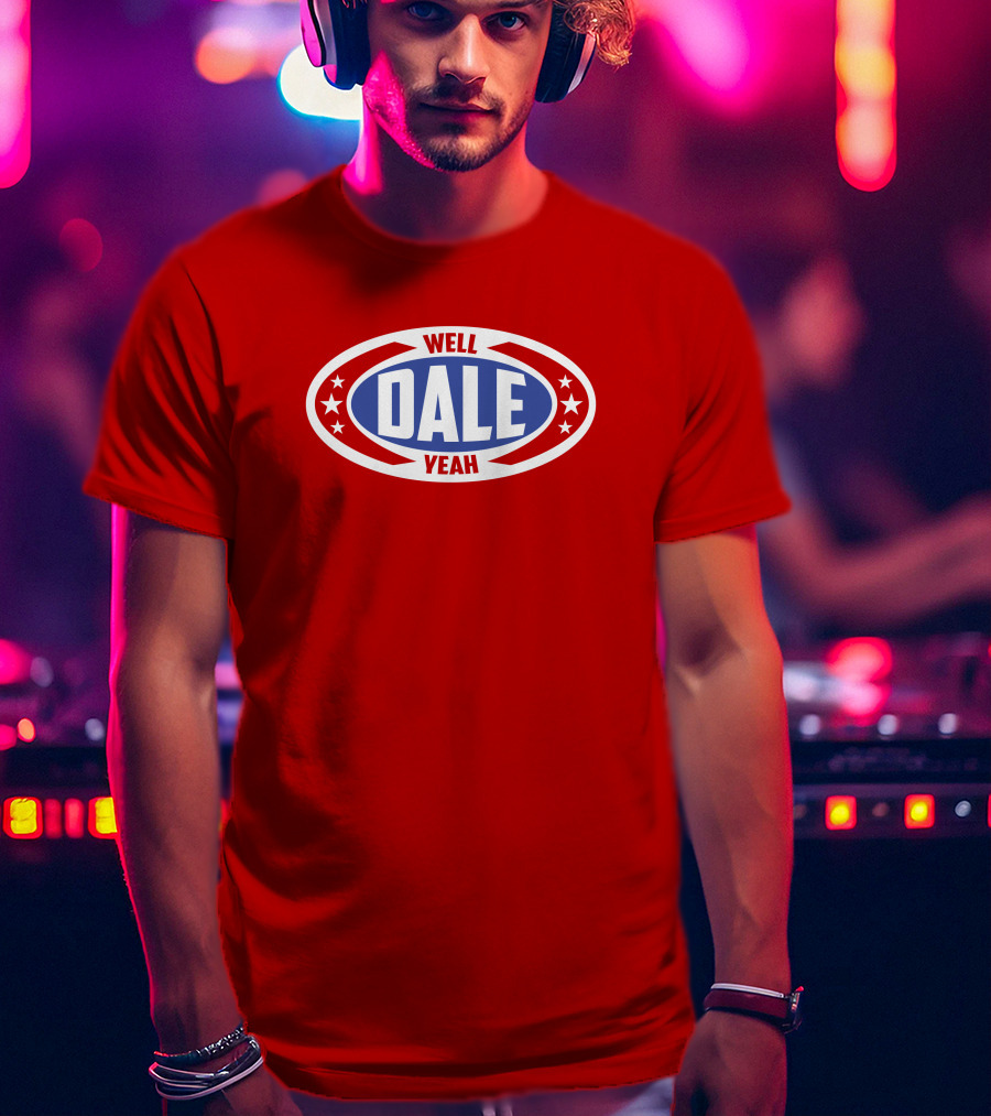 Dale Brisbys Rodeo Time Well Dale Yeah Stars Badge T-Shirt