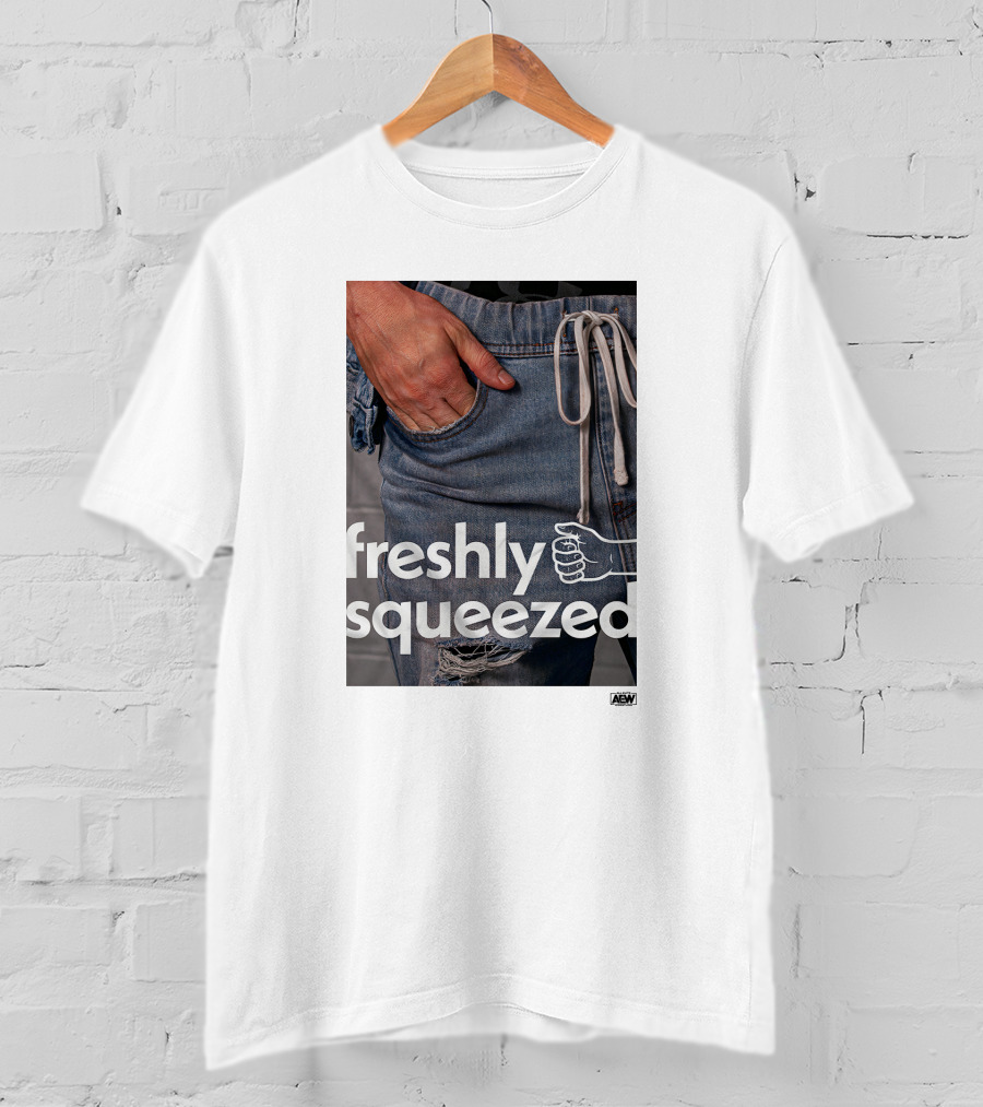 Aew Freshly Squeezed Orange Cassidy Pocket Kris Statlander T-Shirt