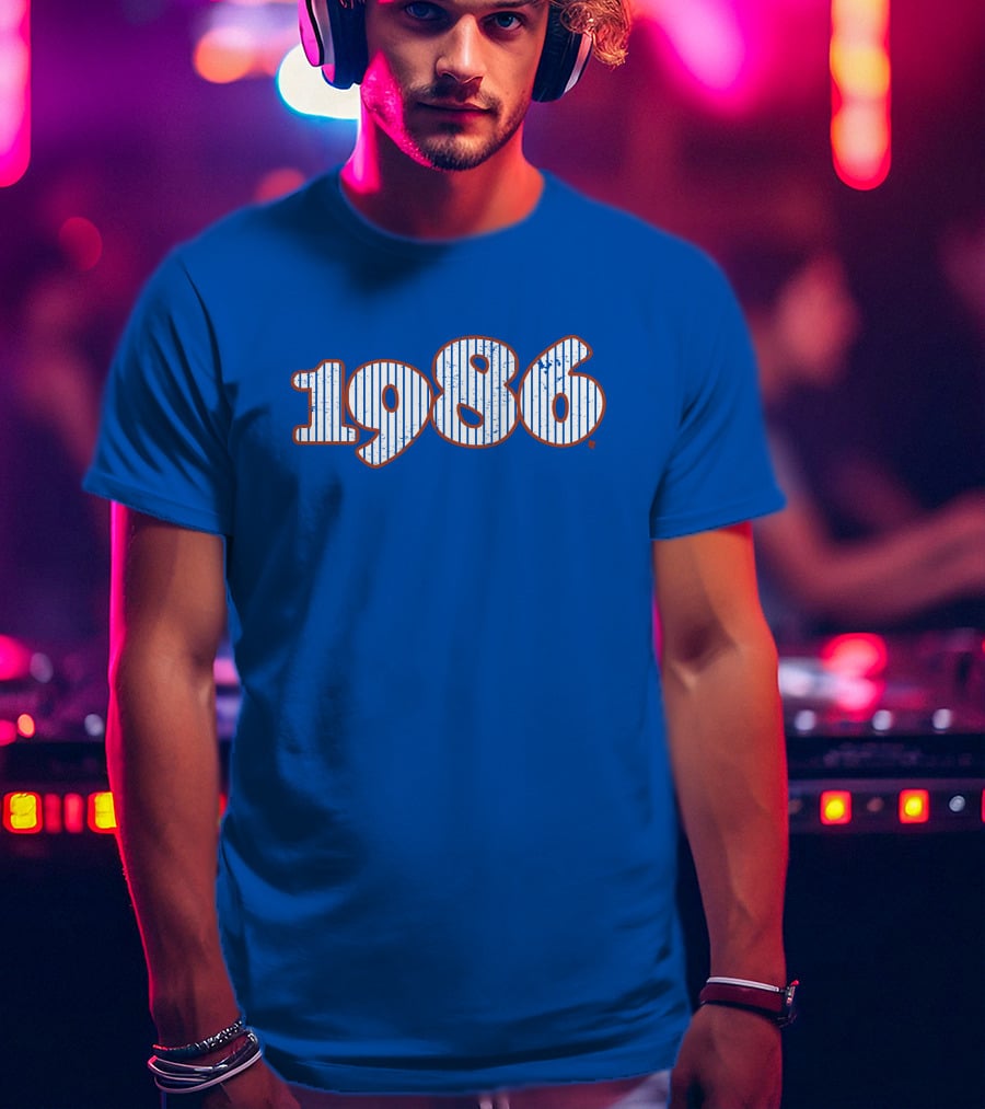 BreakingT New York Mets 1986 Lindor Game T-Shirt