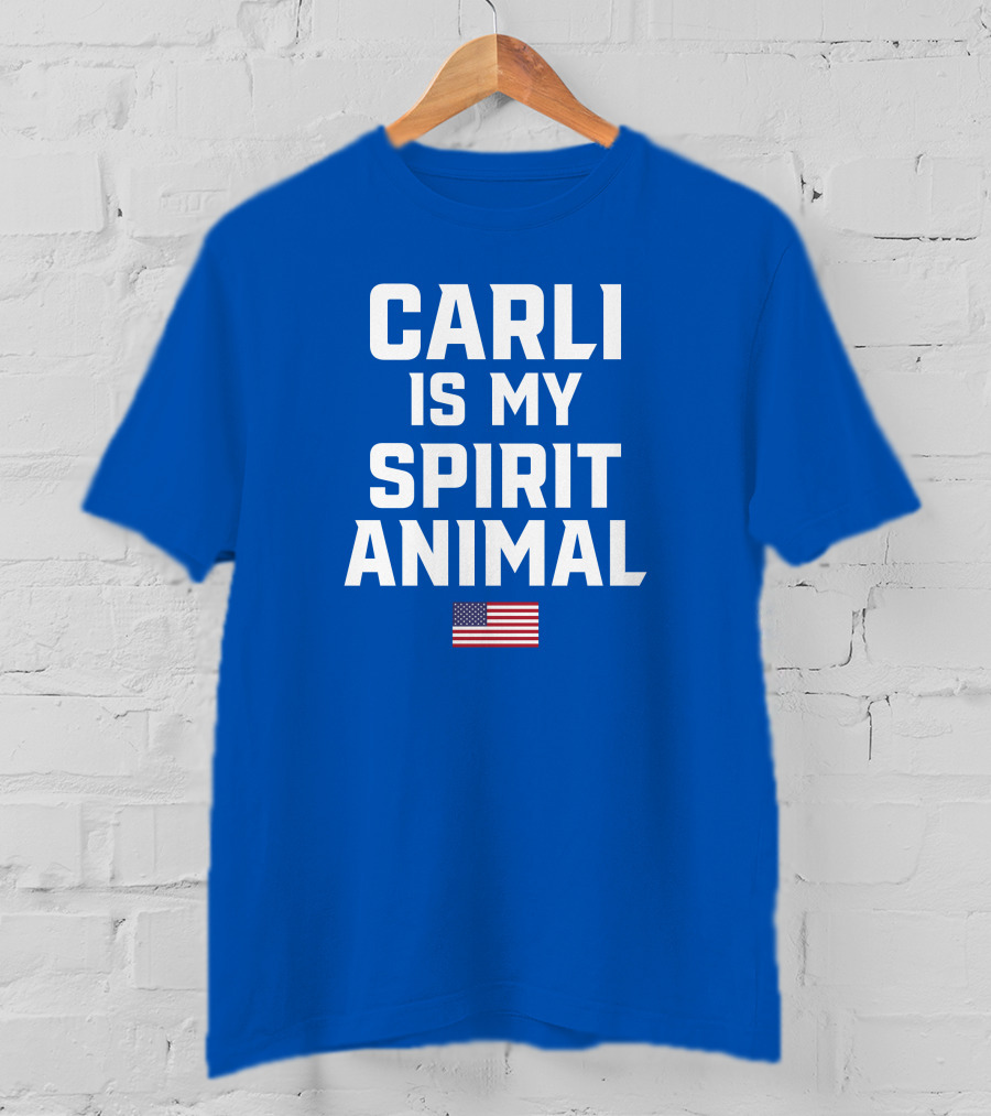 Carli Is My Spirit Animal American Flag T-Shirt