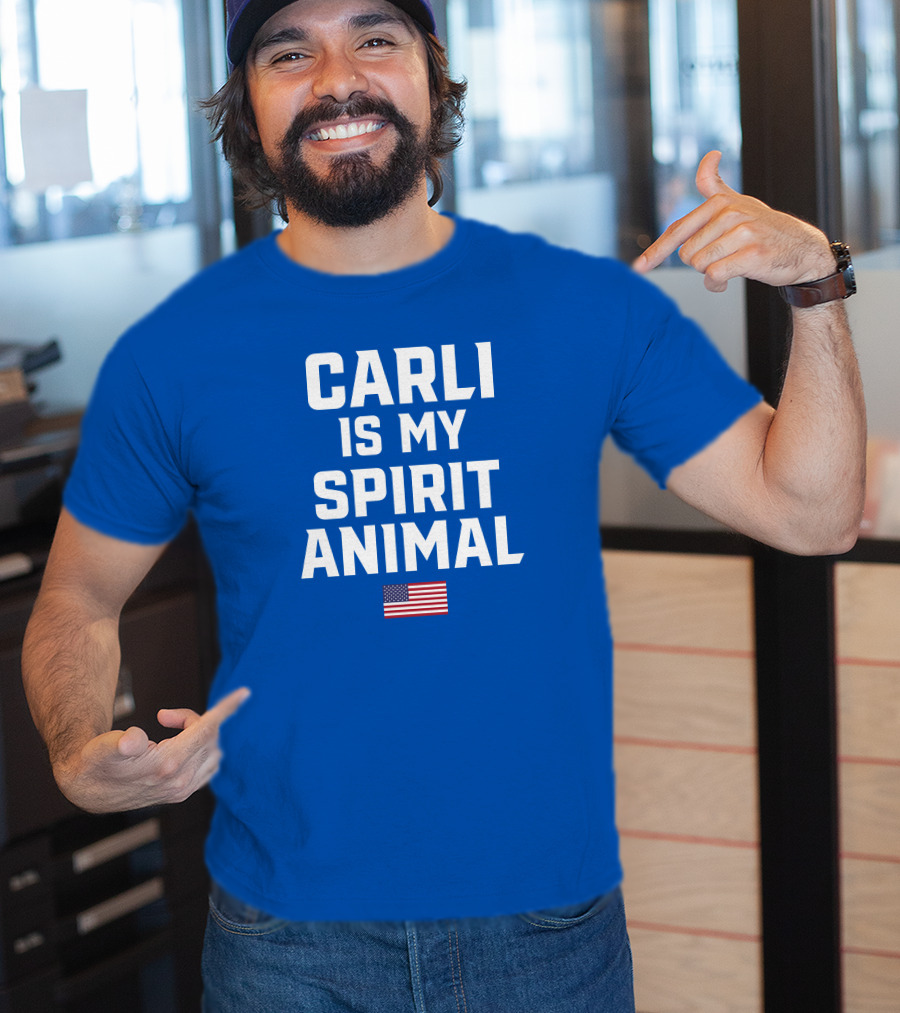 Carli Is My Spirit Animal American Flag T-Shirt