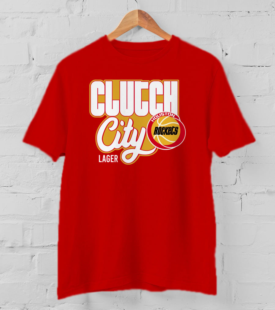 Houston Rockets Clutch City Lager Basketball Vernon Maxwell T-Shirt