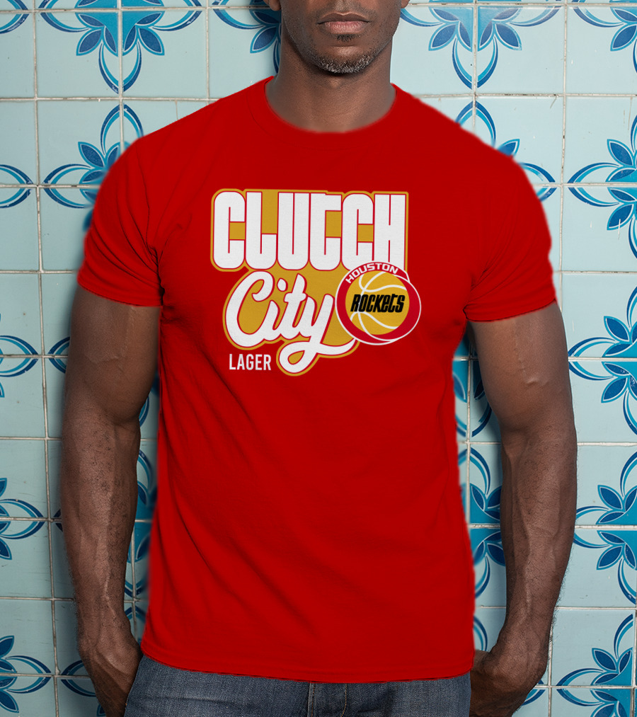 Houston Rockets Clutch City Lager Basketball Vernon Maxwell T-Shirt
