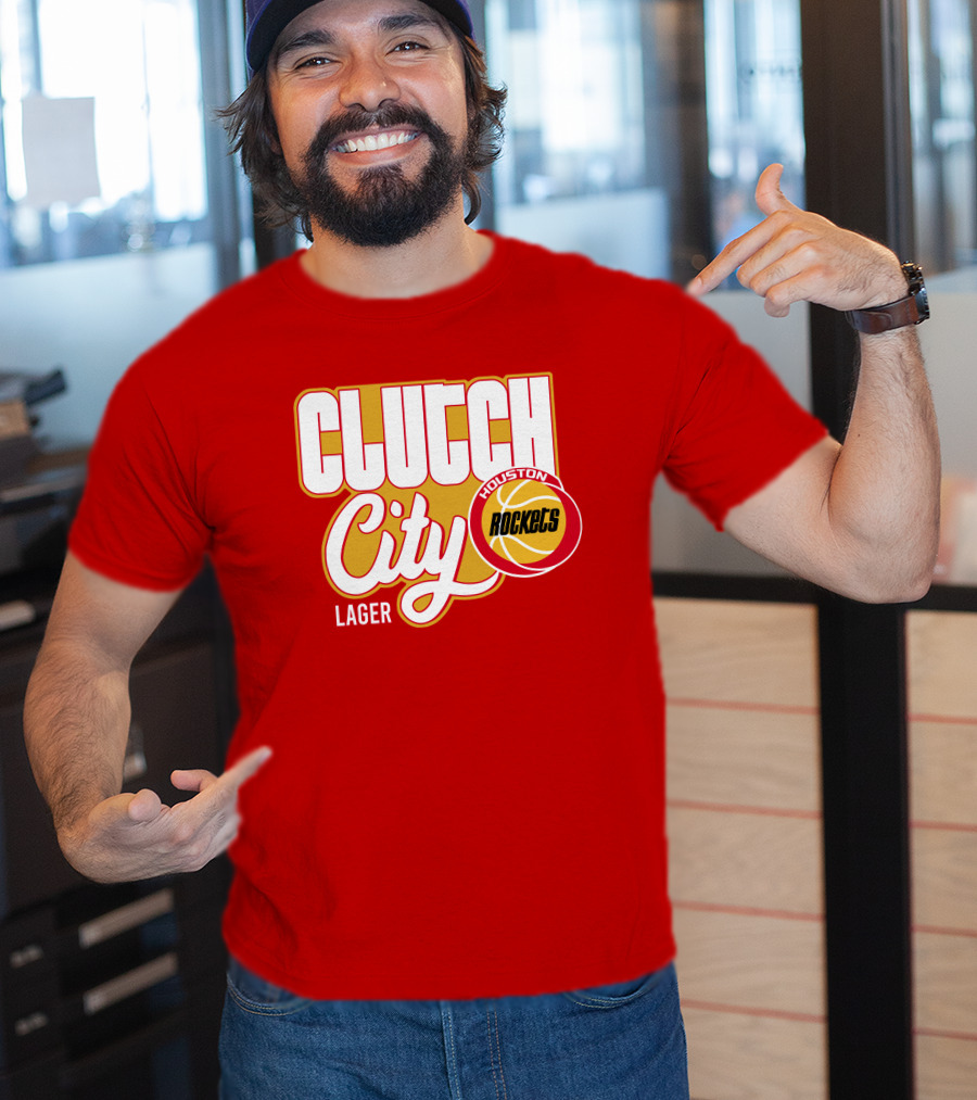 Houston Rockets Clutch City Lager Basketball Vernon Maxwell T-Shirt