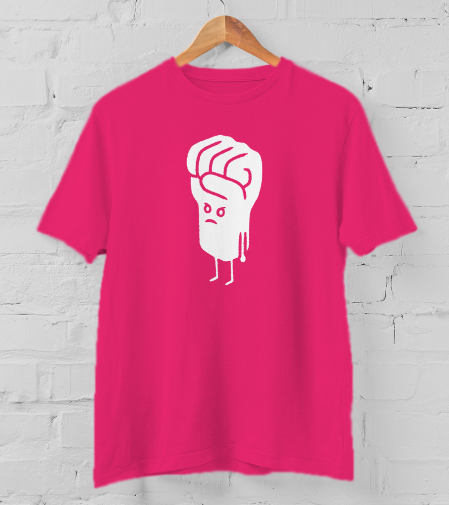 Tumindig By Linya-Linya Saab Fist Character On Pink Background T-Shirt