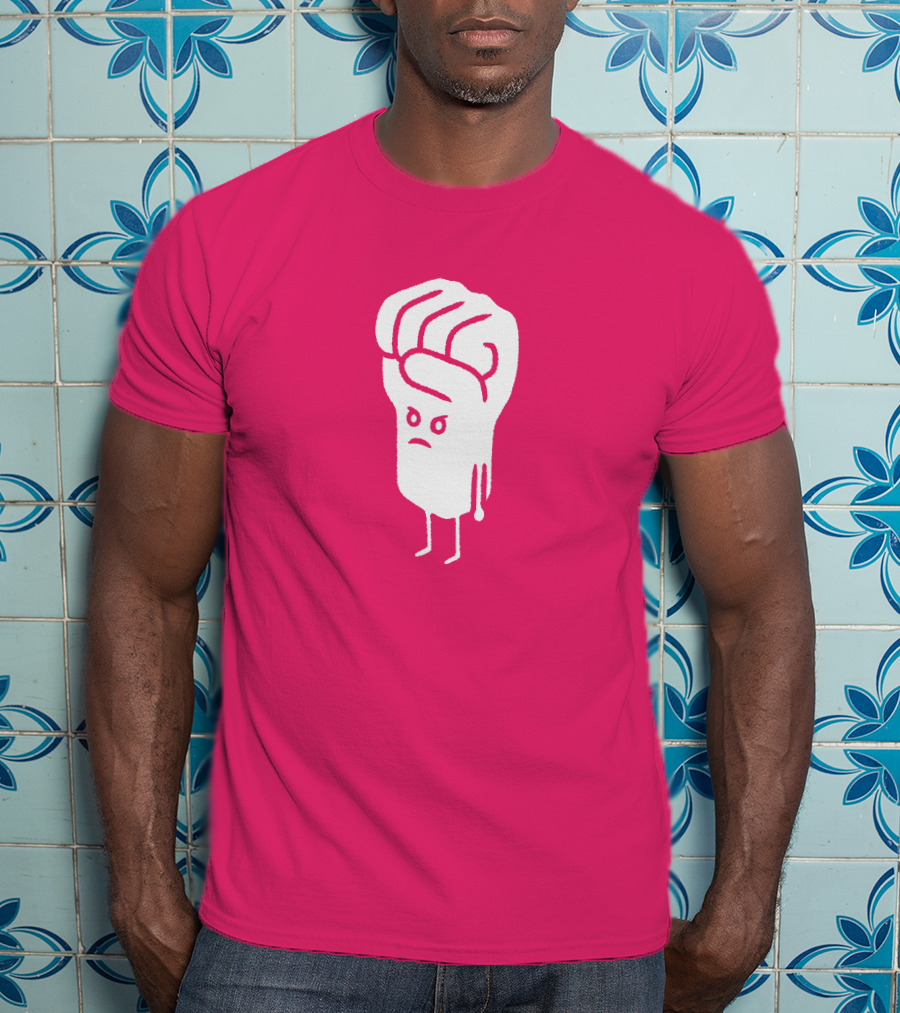 Tumindig By Linya-Linya Saab Fist Character On Pink Background T-Shirt