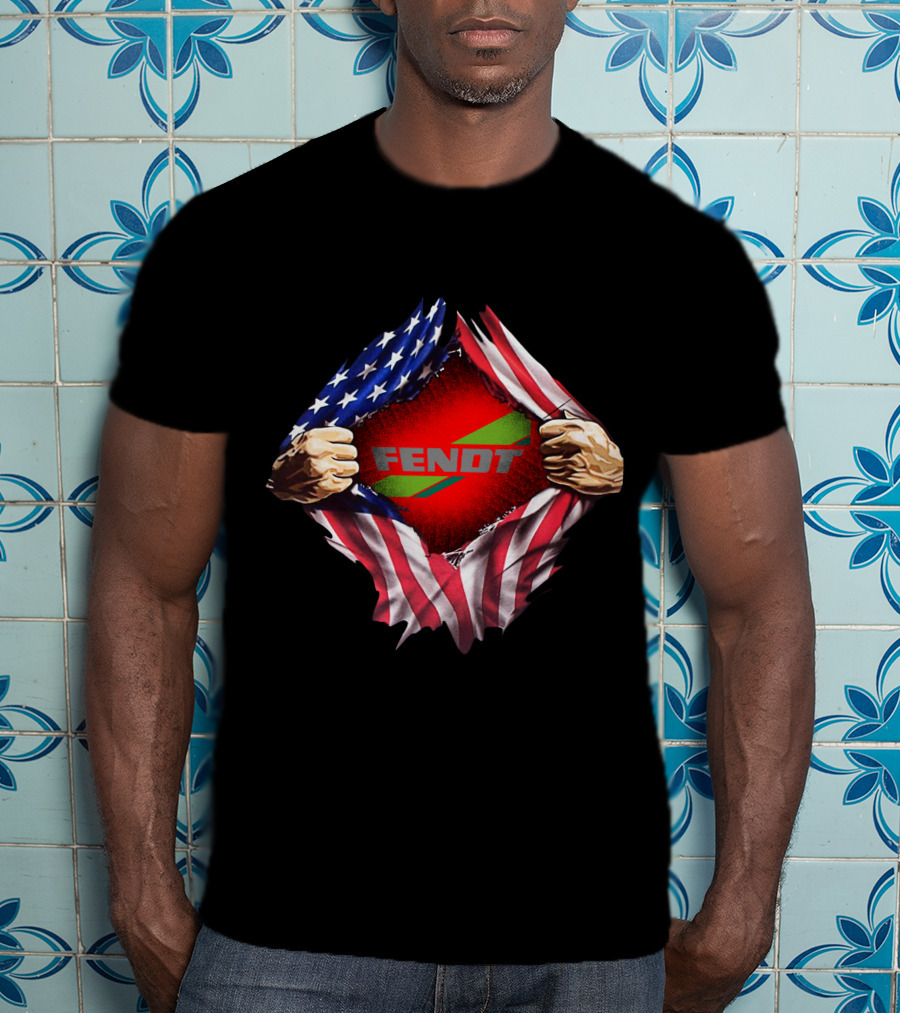 Fendt USA Flag Ripped Reveal T-Shirt