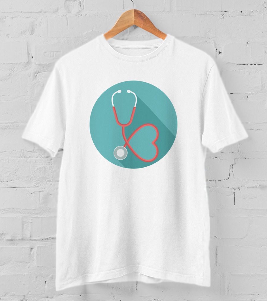 HEART K13 Stethoscope In Heart Shape Medical T-Shirt