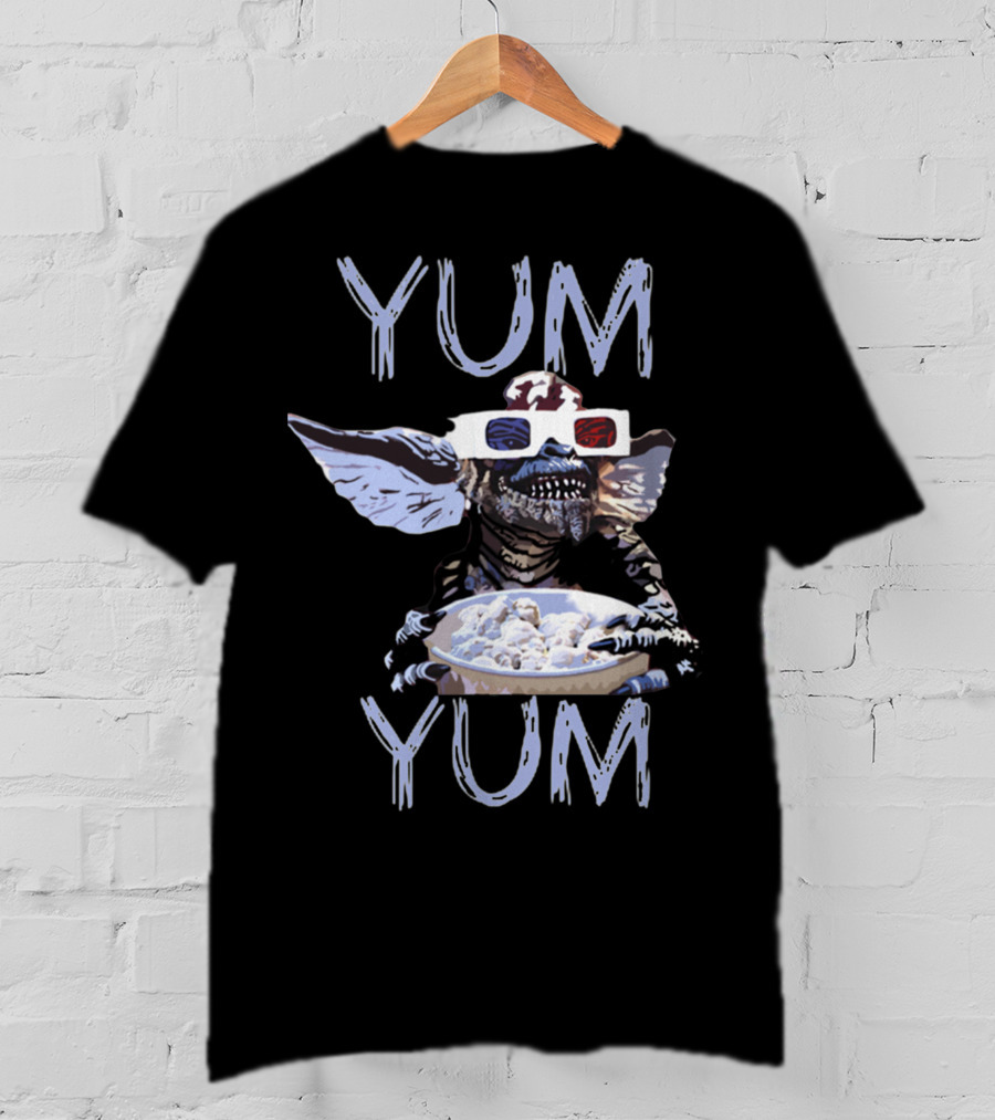 Gremlins Stripe Yum Yum 3D Glasses Eating T-Shirt