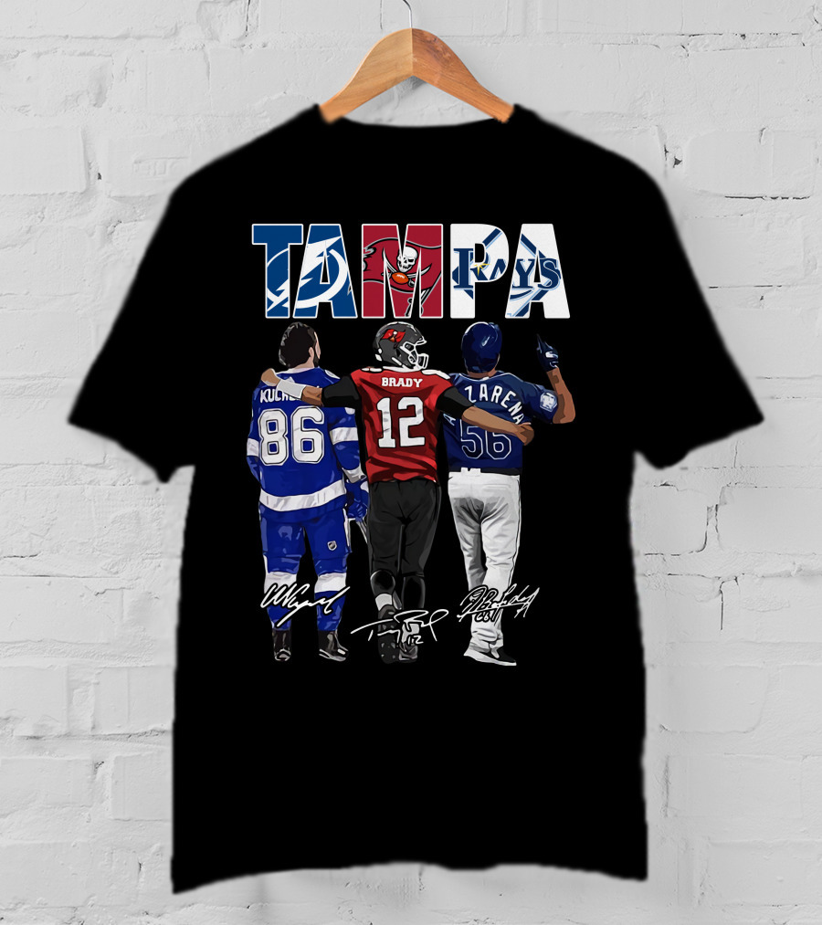 Tampa Bay Lightning Buccaneers Rays Kucherov Brady Arozarena T-Shirt