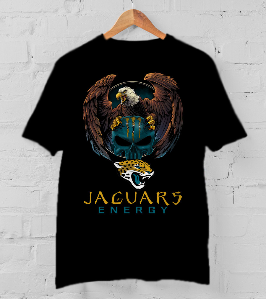 Jaguars Energy Eagle And Monster Skull T-Shirt