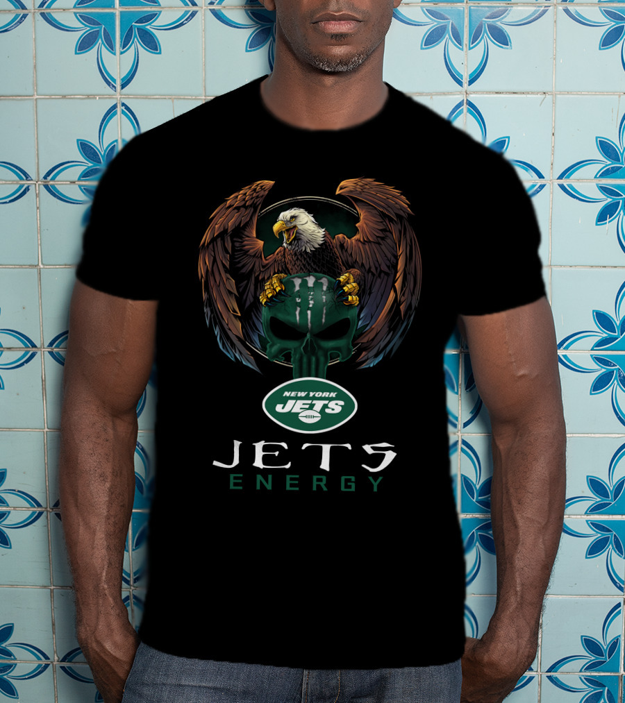 New York Jets Energy Eagles Skulls T-Shirt