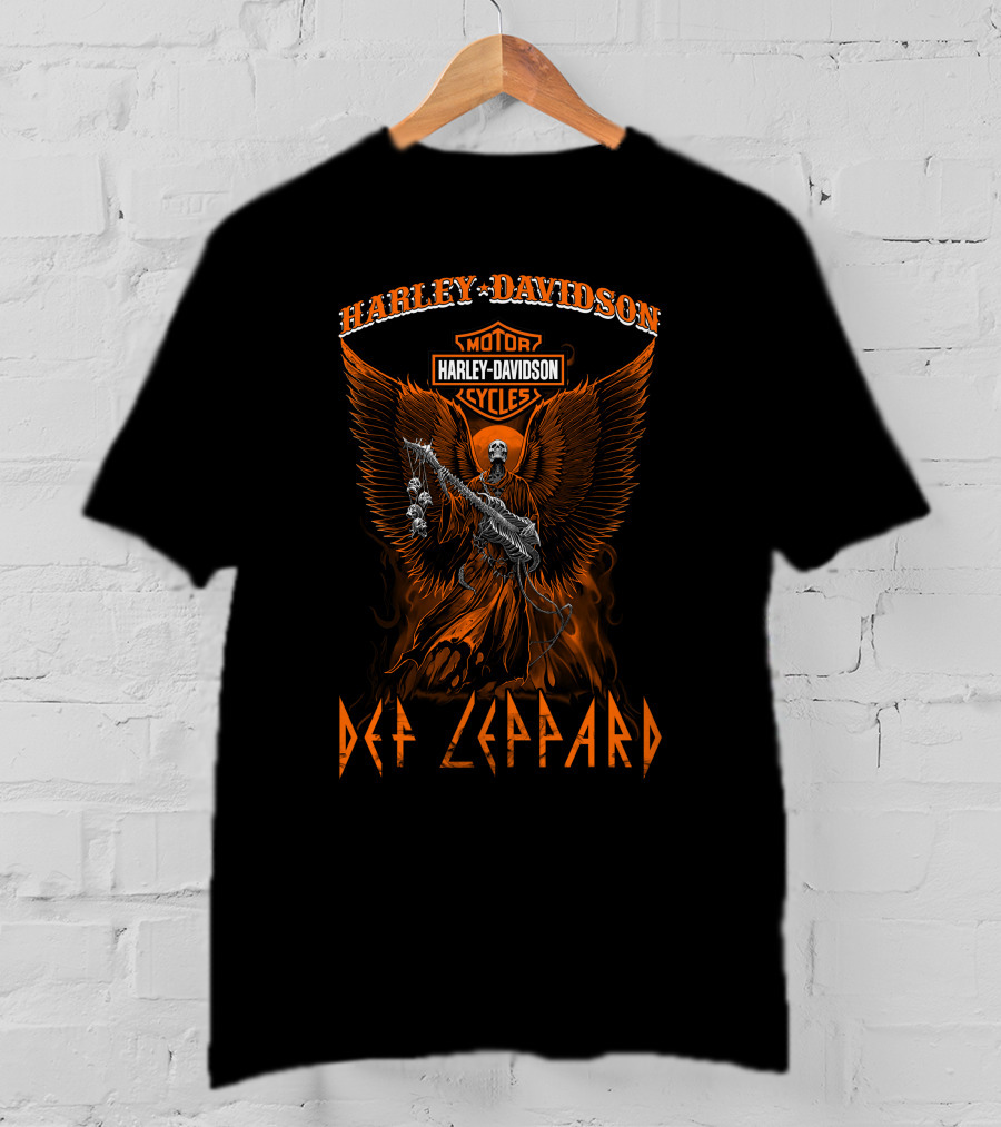 Harley Davidson Motor Cycles Def Leppard T-Shirt