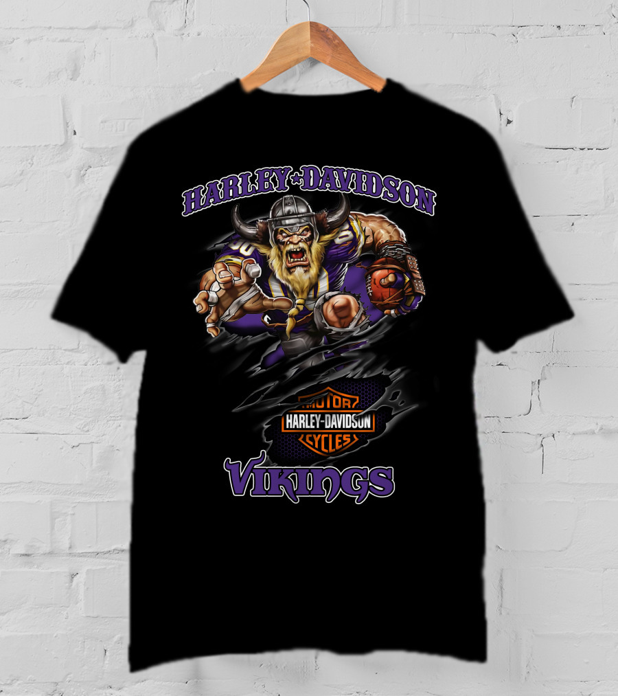 Harley Davidson Vikings Motor Cycles T-Shirt