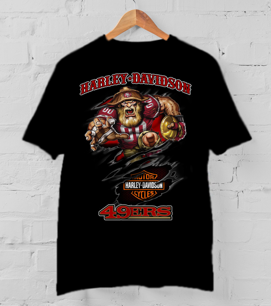 Harley Davidson San Francisco 49ers Football Mascot T-Shirt