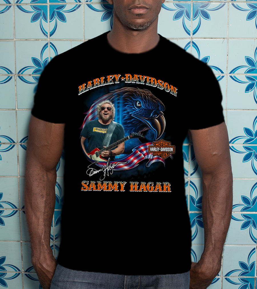 Harley Davidson Sammy Hagar Motorcycles American Eagle T-Shirt