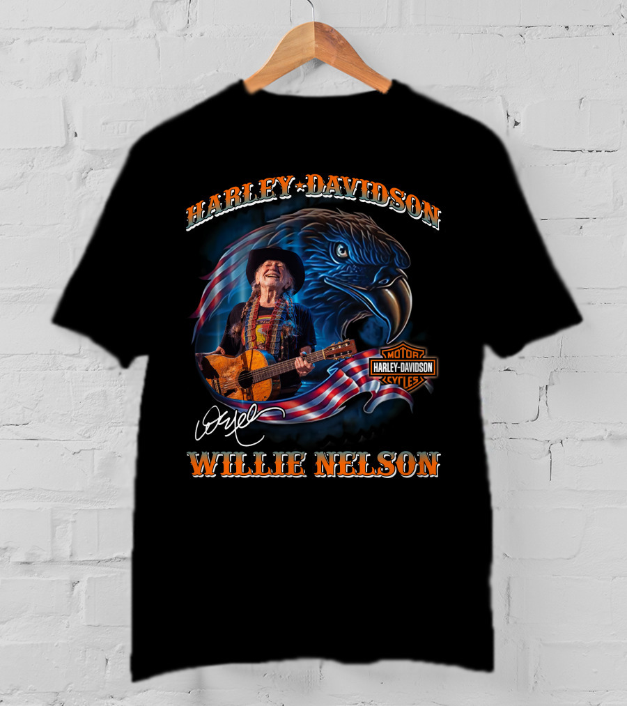 Harley Davidson Motor Cycles Willie Nelson T-Shirt