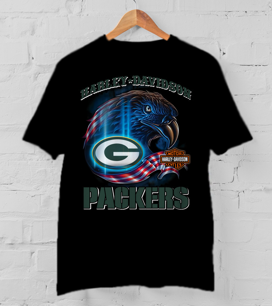 Harley Davidson Green Bay Packers Eagle T-Shirt
