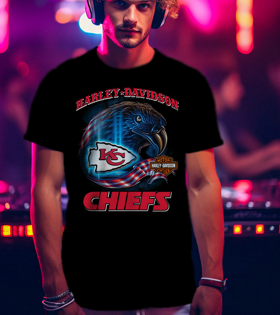 Harley Davidson Kansas City Chiefs Eagle T-Shirt