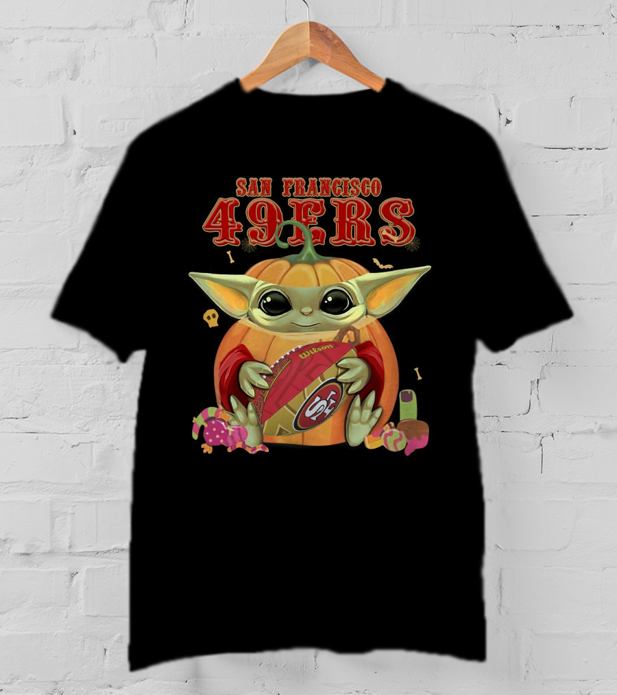 San Francisco 49ers Football Yoda Halloween T-Shirt