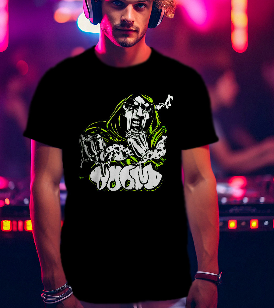 MF Doom Hip Hop Villain Mask Graffiti T-Shirt