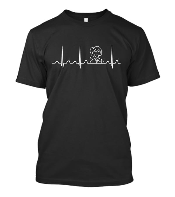 Clerk's Heartbeat Pulse Line With Office Worker T-Shirt