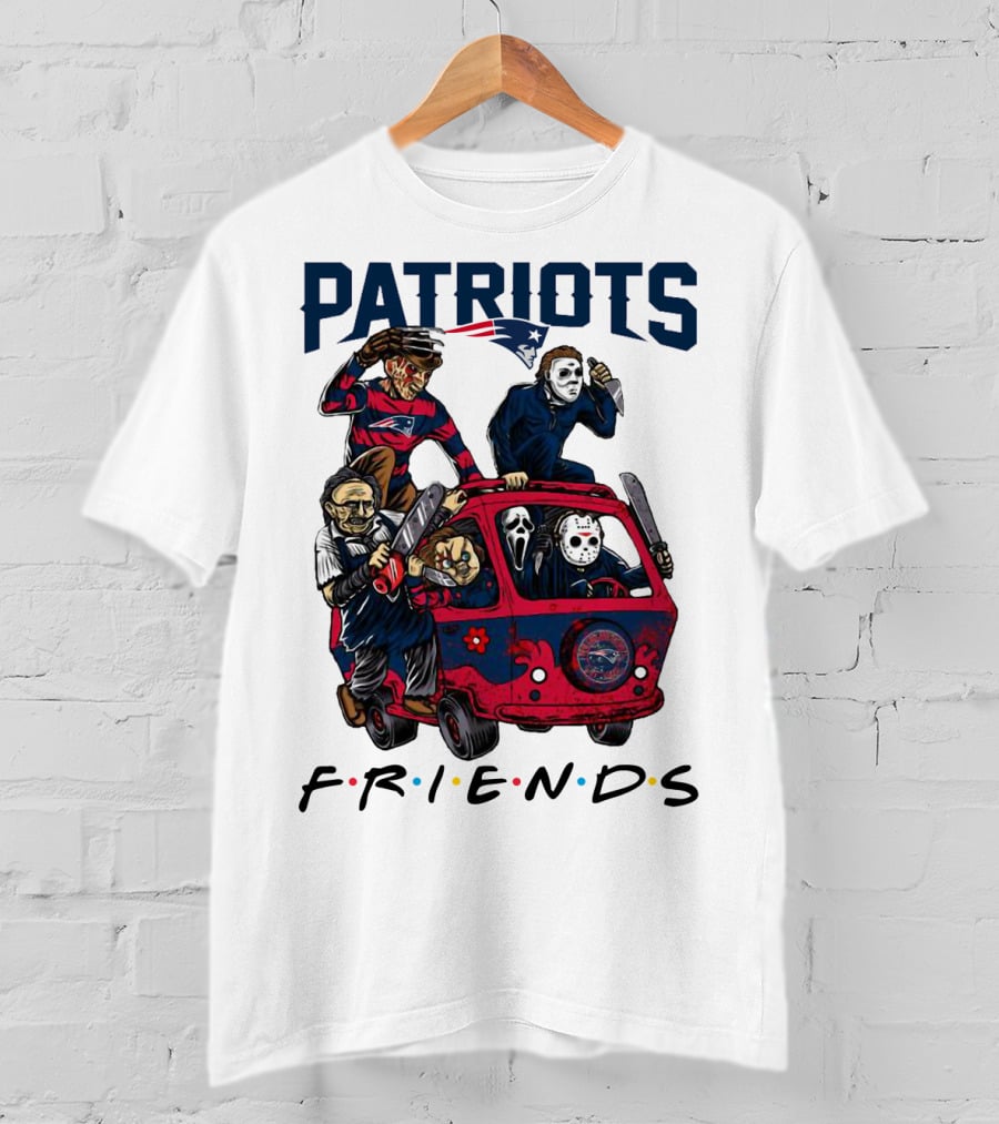 Patriots Friends Halloween Horror Icons In New England Team Van T-Shirt