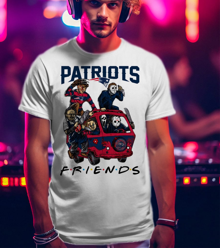 Patriots Friends Halloween Horror Icons In New England Team Van T-Shirt