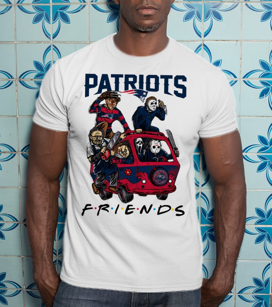 Patriots Friends Halloween Horror Icons In New England Team Van T-Shirt