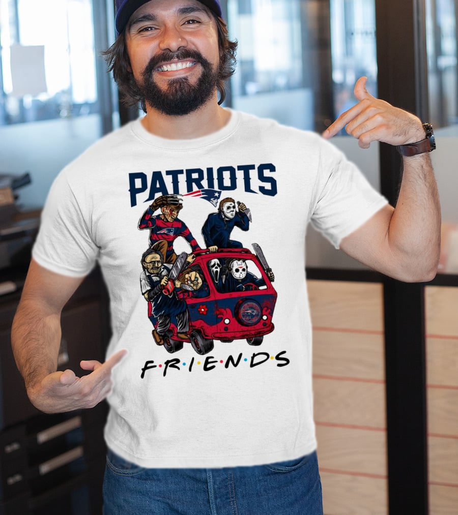 Patriots Friends Halloween Horror Icons In New England Team Van T-Shirt