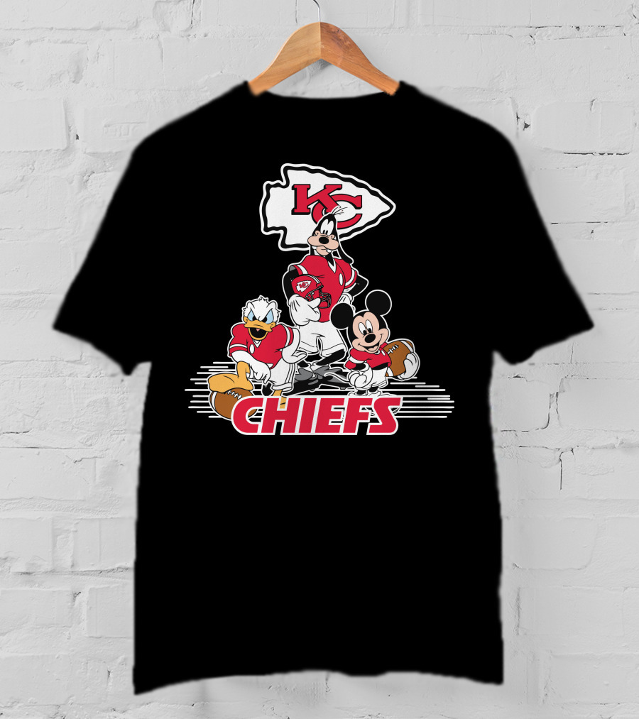 Mickey Donald Goofy Kansas City Chiefs Football Players Chiefs T-Shirt